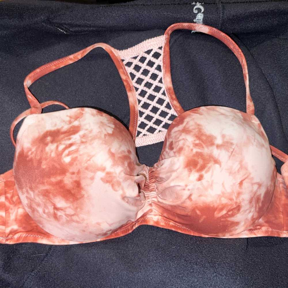 VS 34DD Marble pink bikini top